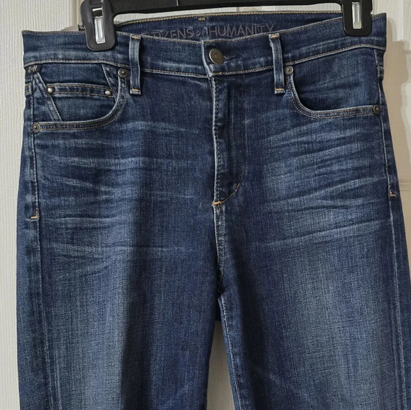 Citizens of Humanity Rocket High Rise Skinny Jeans, Dark Wash, Stretch, EUC! - Picture 3 of 14